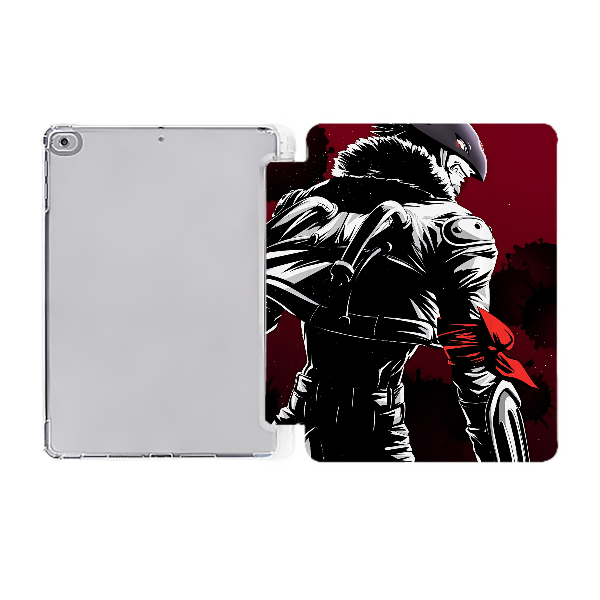 （画像用） Digimon デジタルモンスター/デジモン IPad ケース ペン収納付き 三つ折りスタンド PUレザー×シリコン 対応機種9.5/10.5/10.9インチ
